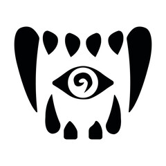 Devil's Eye. Icon, symbol, and vector, Can be used for web, print, and mobile