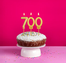 Candle number 700 - Number of followers or likes