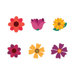 Flowers Vector symbols, and vectors, Can be used for web, print, and mobile