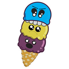 Ice Cream Cartoon symbol, and vector, Can be used for web, print, and mobile
