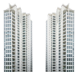 Naklejka premium PNG Tall Hongkong modern condominum buildings architecture skyscraper city.