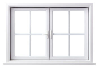 Obraz premium PNG Rectangular modern white window white background architecture transparent.