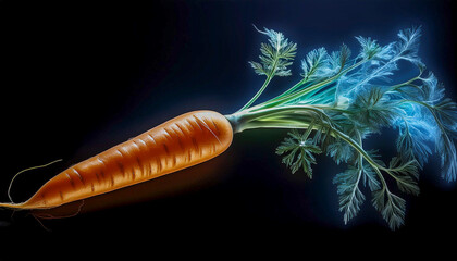 Radiography of a carrot