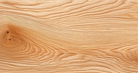 A close-up view of smooth, light-colored wood grain showcasing natural patterns and textures.