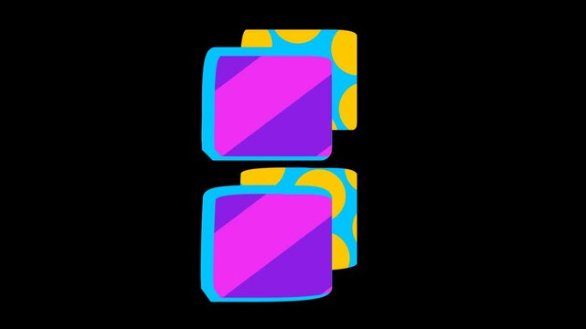 Abstract retro pattern colon punctuation icon animation           