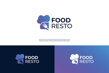 Recipe consult logo design. chef logo design innovation
