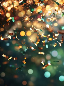 'Day fresh eve year`s St. next glowing future Patrick's sparkler green year party confetti new background bokeh lights year's christmas spark shiny marvellou'