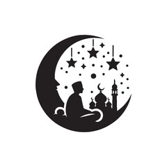 Vector ramadan month