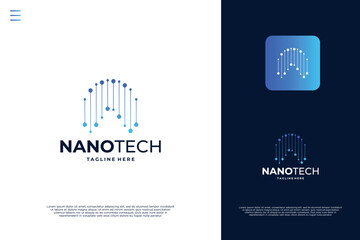 Molecular nanotechnology logo design inspiration