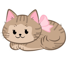 cute cat cartoon illustration