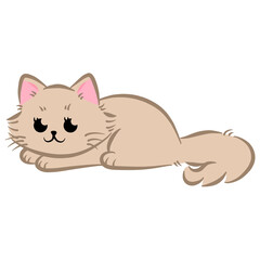 cute cat cartoon illustration