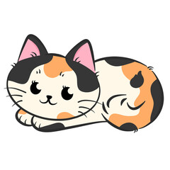 cute cat cartoon illustration