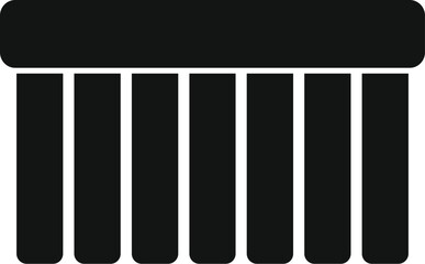 Simple vector icon of a paint brush with a wooden handle, an essential tool for artists