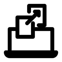 copy, copying, duplicate, computer, information technology outline icon