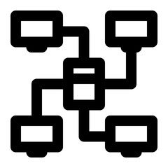 lan, local area network, network, information technology, computer outline icon