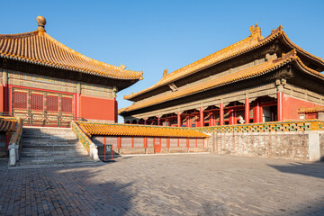 Naklejka premium China Beijing Palace Museum Ancient Architecture Landscape
