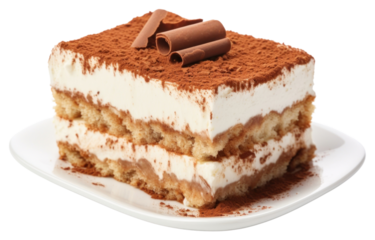 PNG Tiramisu dessert baked plate.