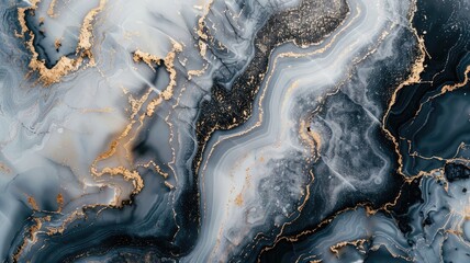 Abstract marble pattern with gold accents