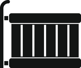 Simple icon of an electric heater mounted on a wall, providing warmth and comfort