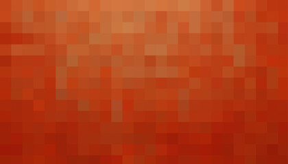Gradient orange background. Geometric texture of orange squares. The substrate for branding, calendar, post, wallpaper, poster, banner, cover. A place for your design or text. Vector illustration