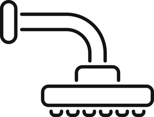 Simple line icon of a shower head, perfect for websites and apps related to hygiene and bathroom equipment