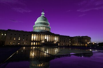 Pink Sky at the United States Capitol Washington DC