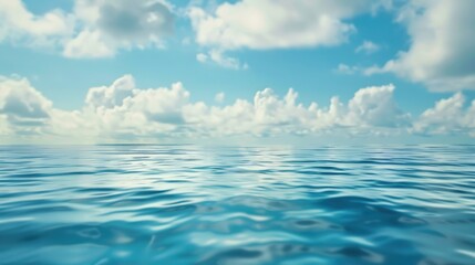 Obraz premium Ocean blur nature background with blue sea and sky.