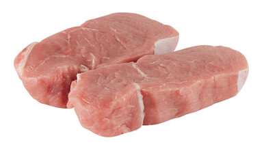 Fresh red pork loin with out fat