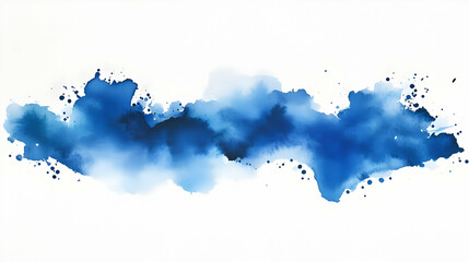 Obraz premium Blue Watercolor Wash Abstract Background