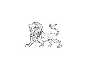 geometri lion busnis logo,.eps