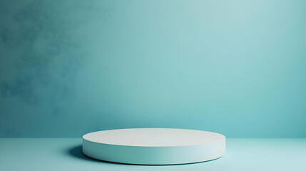 Minimalist Blue and White Product Display Stand Mockup