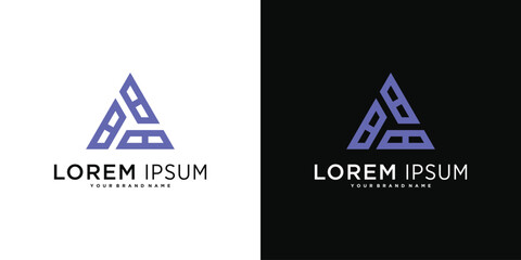 Company logo design elements, abstract triangle. Premium Vector