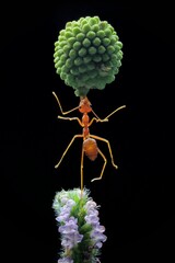 Potrait of a acrobat ants