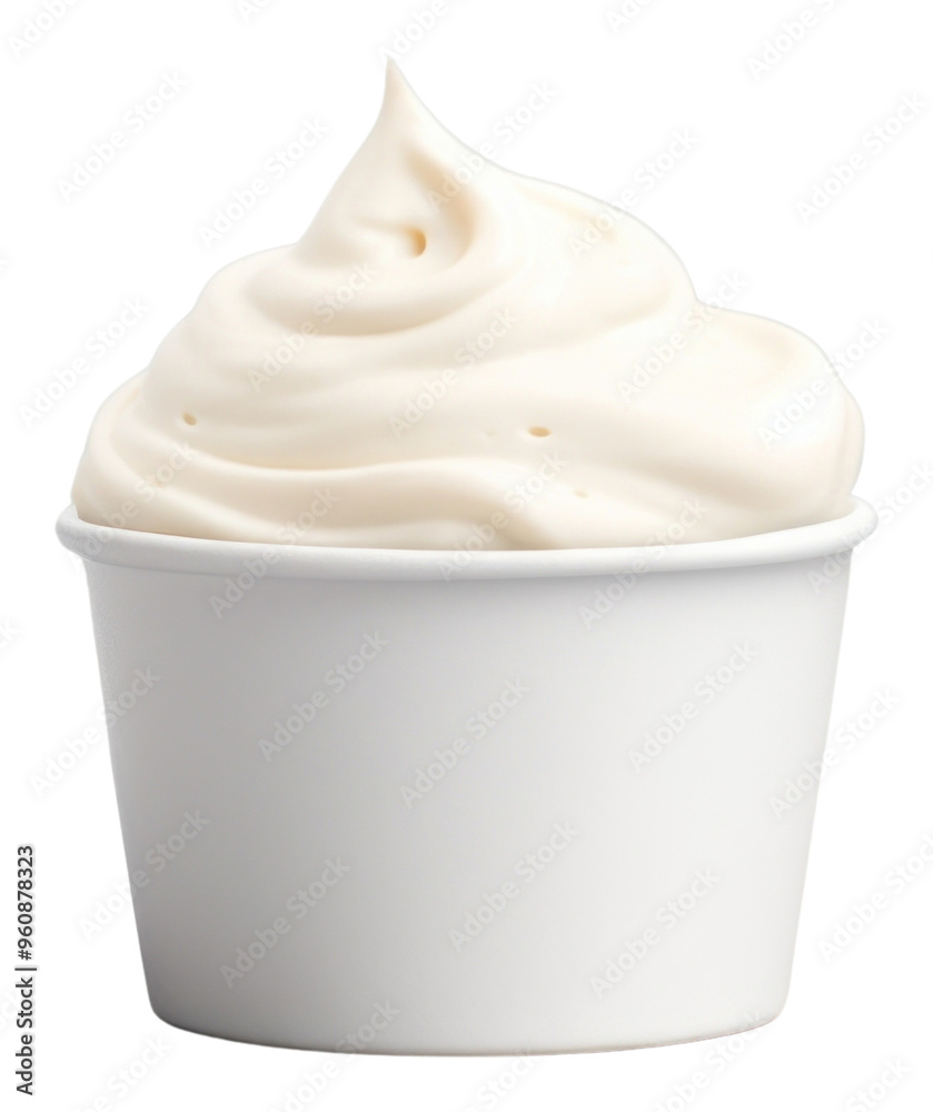 Wall mural PNG Ice cream cup mockup dessert white food.