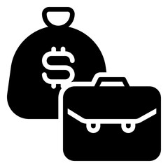 Finance icon, glyph icon style