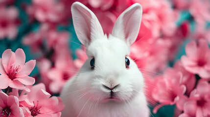 Happy Easter Spring Rabbit Folk Mosaic Card Set