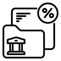 Tax icon, line icon style