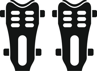 Pair of orthopedic shoes insoles supporting the arch of the foot for pain relief, front view