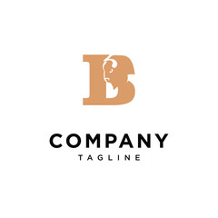 Letter B Bison Logo Icon vector