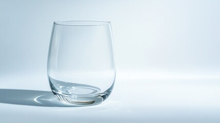 glass of water on a white background