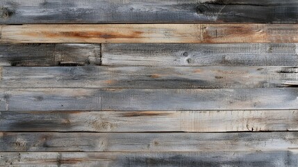 Fototapeta premium Rustic and Weathered Reclaimed Wood Texture Highlighting the Aged Rough Surface with a Mixture of Grey Brown and Earthy Tones