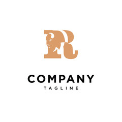 Letter R Bison Logo Icon vector