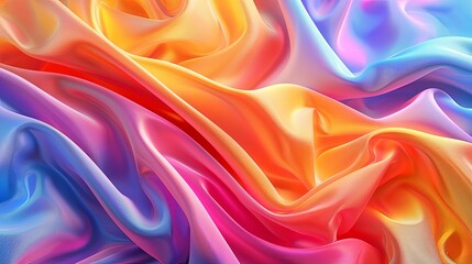 Obraz premium Abstract Colorful Fabric Drapes with Vivid Hues