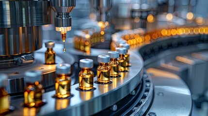 Automated Filling of Glass Vials with Liquid Medication in a Pharmaceutical Factory