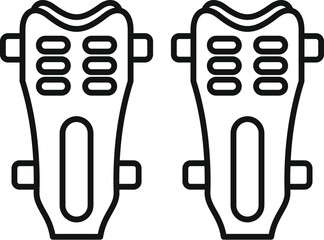 Simple design of football shin guards, essential protective gear for players on the field