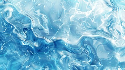 Obraz premium Abstract Blue and White Swirling Liquid Texture