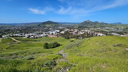 View of San Luis Obispo and Cal Poly From Above, Central Coast, CA