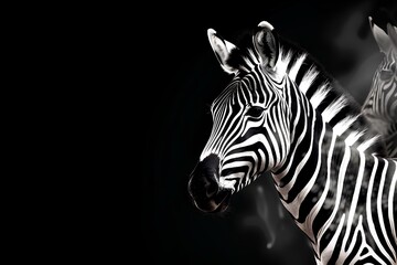 Naklejka premium zebra close up