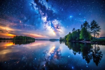 starry-night-skies peacefulsolitudereflection calmwaternaturehues serenityfound