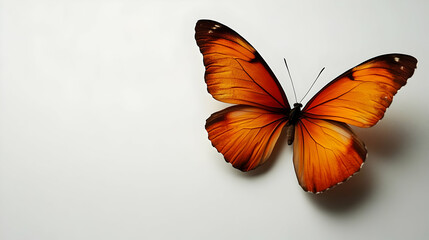 Orange Butterfly with White Background